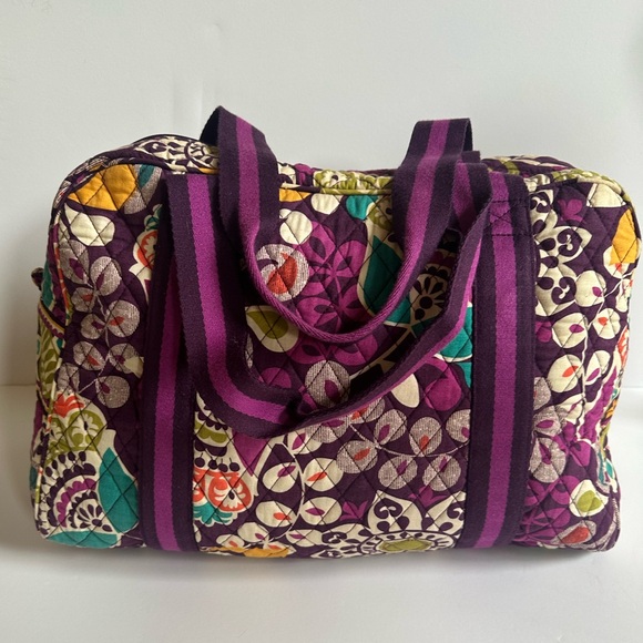 Plum Crazy Vera Bradley Plum Crazy Duffle Travel Bag - Picture 2 of 14